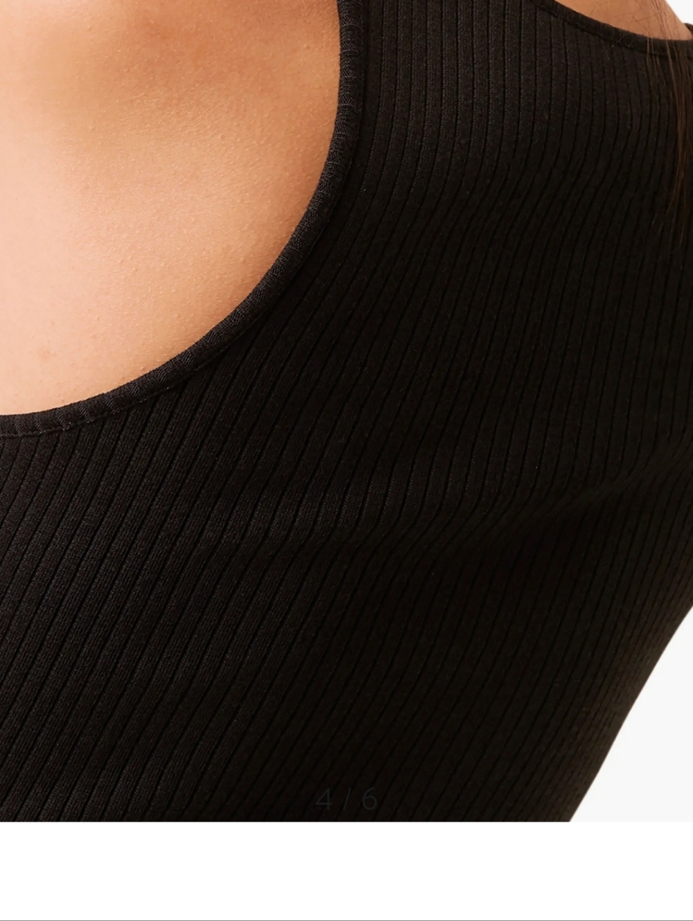 French Connection Tommy Black Racerback Ribbed Maxi Dress - Picture 4 of 7